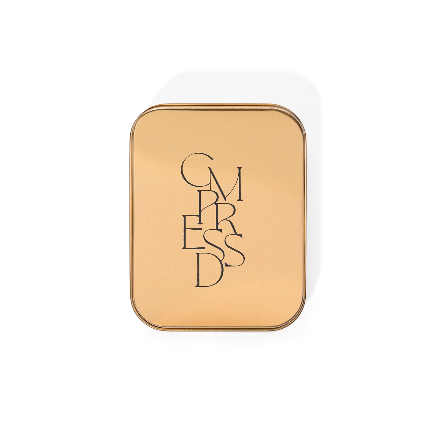 Travel Case for Shampoo & Conditioner Bars in gold tin for plastic free hair care storage.