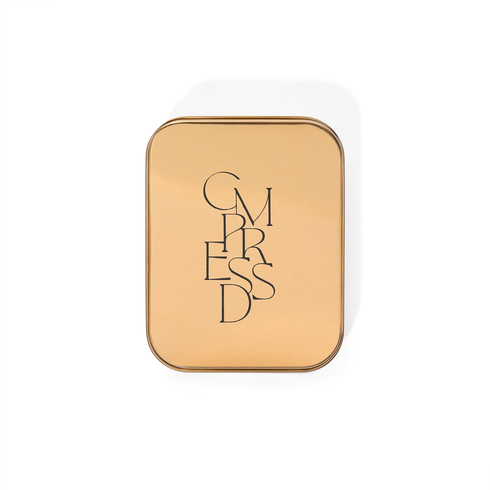 Travel Case for Shampoo & Conditioner Bars in gold tin for plastic free hair care storage.